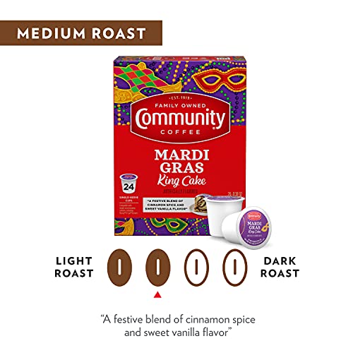 Mardi Gras King Cake Flavored 12 Count Coffee Pods