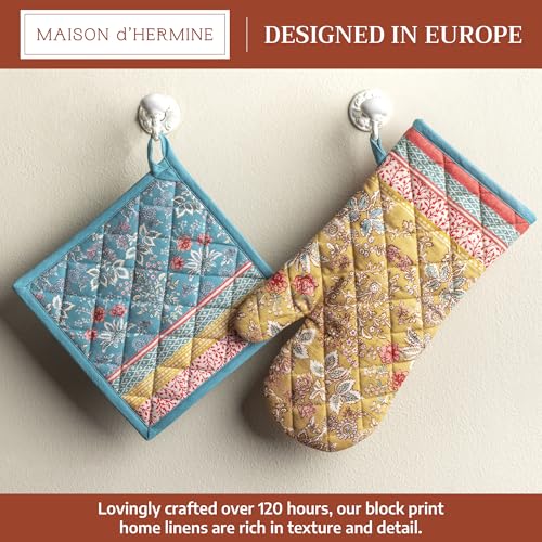 100% Cotton Oven Mitt & Pot Holder Set