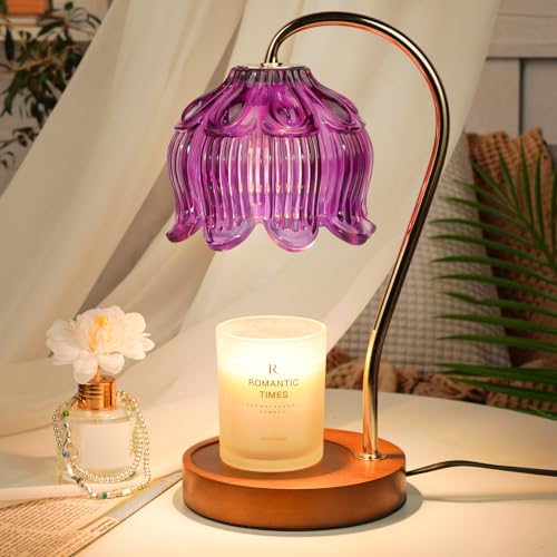 Purple Candle Warmer Lamp with Timer