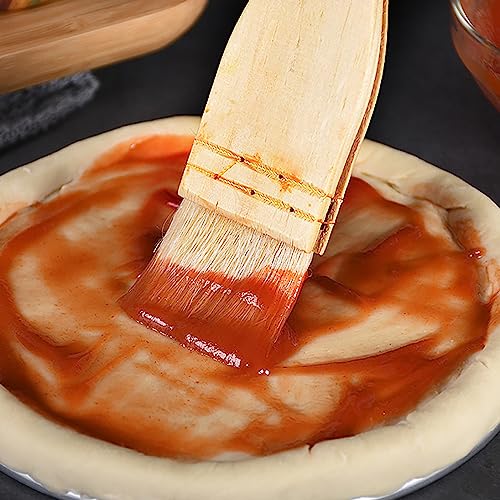 3PCS Pastry Brushes Basting Oil Brush with Goat Bristles and Hardwood Handles BBQ Cooking Baking Brush for Baking