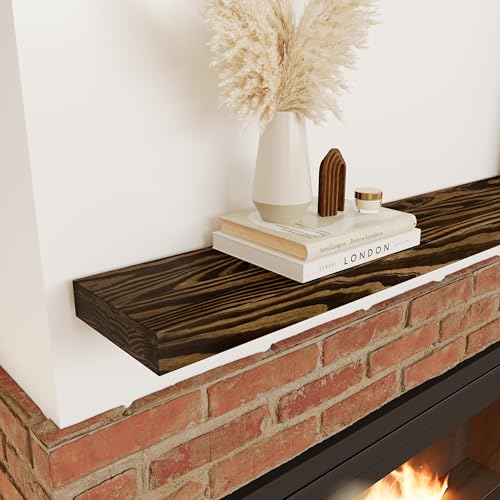 60'' Pine Wood Floating Shelf for Wall