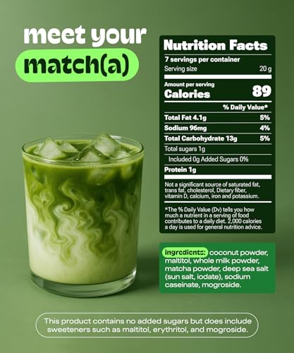 Coconut Matcha Latte Powder Sticks (4.94 Ounce)