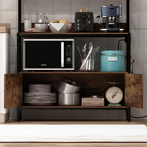 5 Tier Kitchen Bakers Rack with Power Outlet