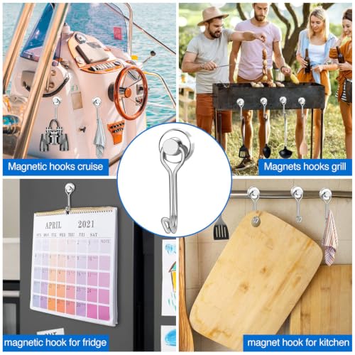 Magnetic Hooks Magnet Hook for Cruise Cabins Fridge 30LBS 12Pack (12 Count)