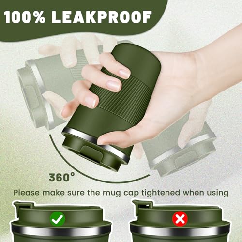 Insulated Coffee Tumblers with Flip Lid 12oz