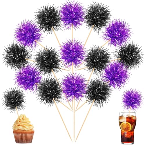 100 Pcs Halloween Foil Firework Cupcake Toppers
