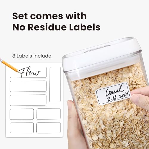 Flip Tite Food Storage Container 5" LARGE Size Airtight Lid Lock Top (3 Count)