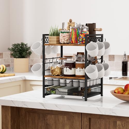 Coffee Bar Organizer Coffee Station K Cup Holder for Countertop