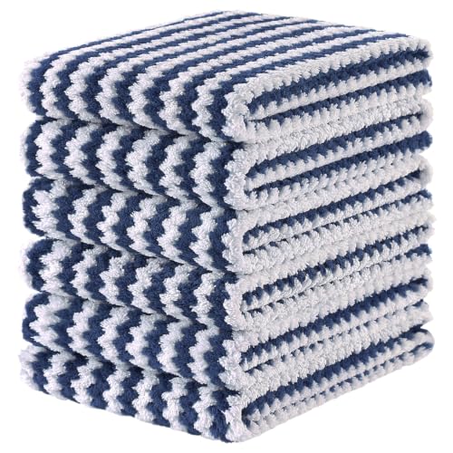 6 Pack Coral Velvet Kitchen Towels (6 Count)
