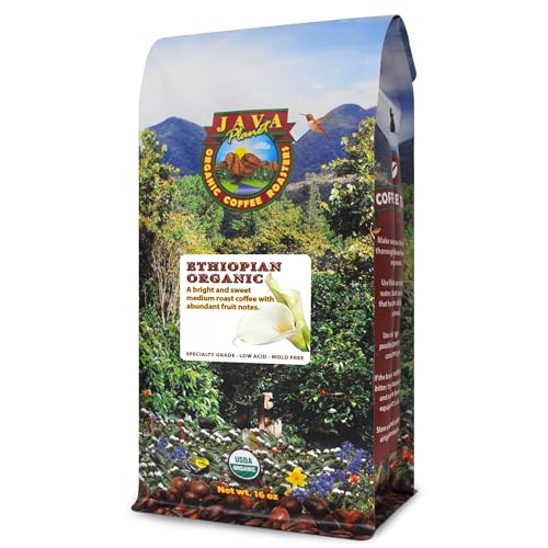 Low Acid Organic Ethiopian Coffee Beans (16 Ounce)