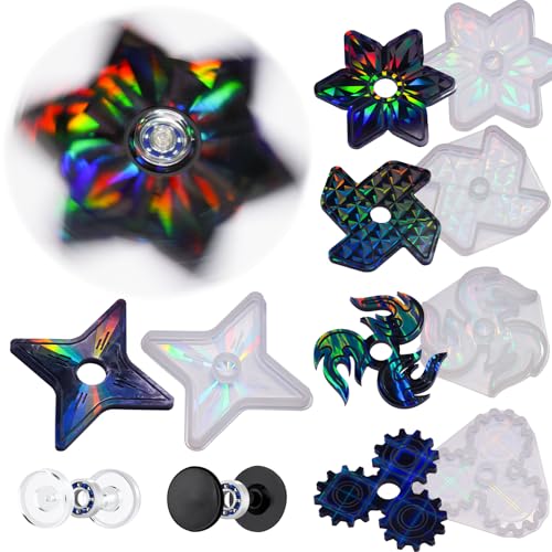 Fidget Spinner Epoxy Resin Molds Set (5 Count)