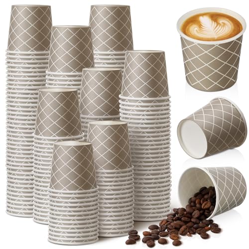 300 Pcs Count 3 oz Disposable Coffee Cups Disposable Espresso Cups Small Paper Cups 3 oz Cups for Coffee Tea Cocoa Juice Mini Paper Cups for Cafes Offices and Home (100 Count)