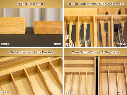 Large Expandable Kitchen Silverware Utensils Drawer Organizer