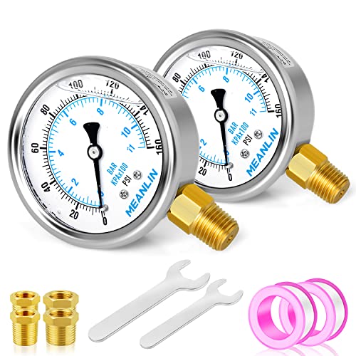 0~160Psi Stainless Steel 1 (2 Count)