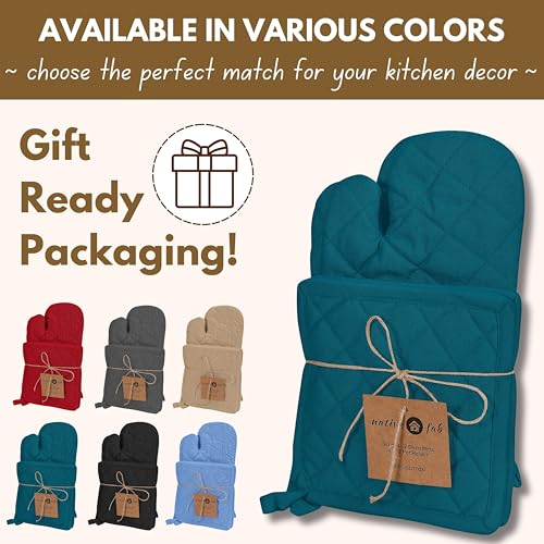 Pot Holders and Oven Mitts Sets for Kitchen Heat Resistant