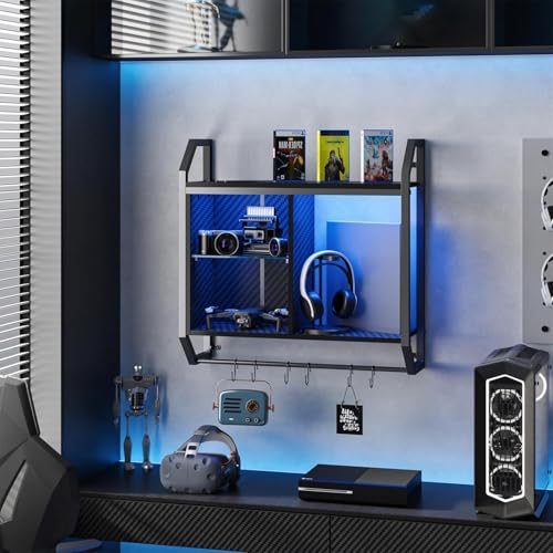 25" LED Gaming Floating Shelves for Wall