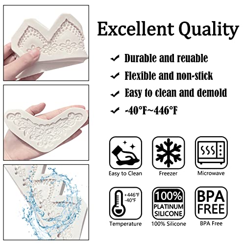 Lace Fondant Mold Set of 3