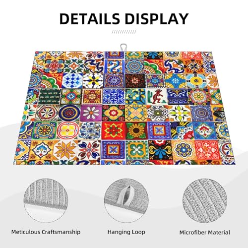 Bohemian Chic Floral Dish Drying Mat