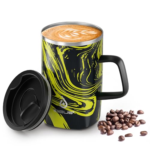 16 oz Insulated Coffee Mug with Lid and Handle