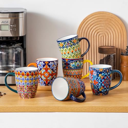 SIMI 16 oz Large Coffee Mugs Set of 6 (6 Count)