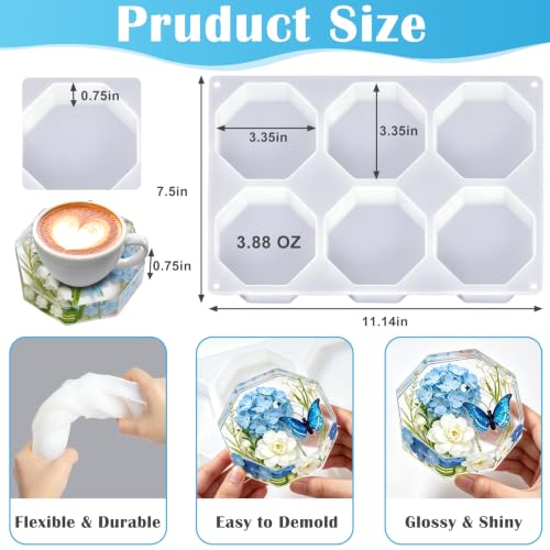 Deep Coaster Resin Molds Silicone