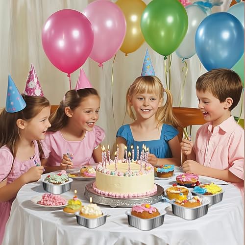 25 Pack Mini Cake Pans with Lids (25 Count)