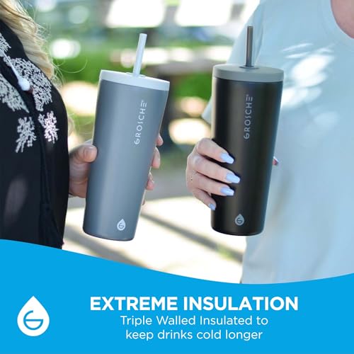 Jasper Insulated Stainless Steel Tumbler with Straw