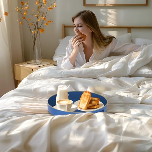 13" Blue Decorative Tray