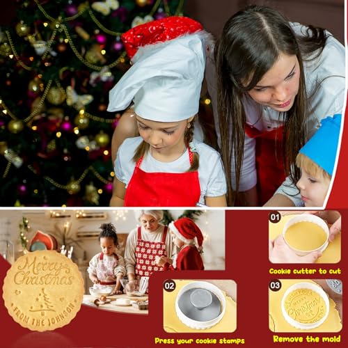 Personalized Christmas Cookie Stamps Customizable Name Cookie Stamps With Handle Cutter For Cookie Baking Decorating Cakes And Handmade Christmas Gifts Perfect