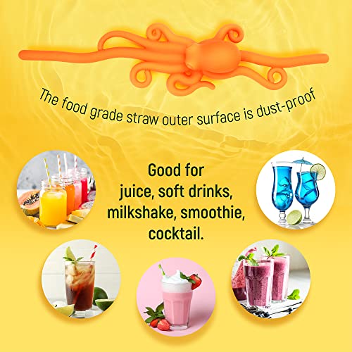 Silicone Reusable Animal Straw for kids