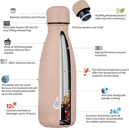 12 oz Small Insulated Water Bottle