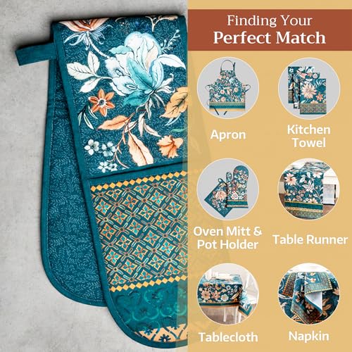 Double Oven Mitts 100% Cotton Double Oven Glove