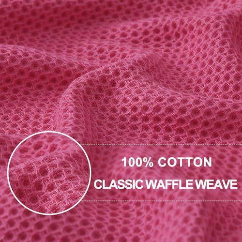 100% Cotton Waffle Weave Kitchen Dish Towels 4 (4 Count)