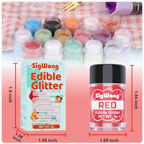 Red Edible Glitter