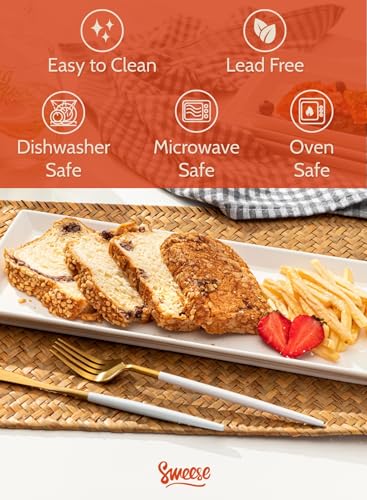 Rectangular Porcelain Platters (4 Count)