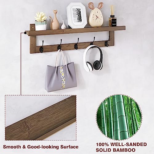 Coat Hooks with Shelf Wall