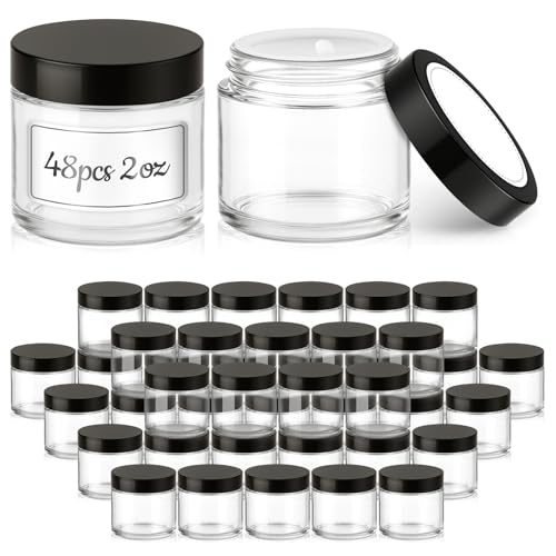 2 OZ Glass Jars with Lids (48 Count)
