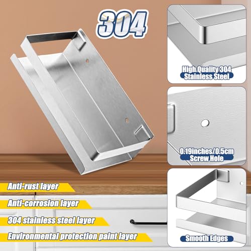 2 Pieces Stainless Steel Shelf Bathroom Shower Floating Shelves Wall Mounted Shower Caddy Basket Shelf Storage Organizer Shelves for Bathroom (2 Count)