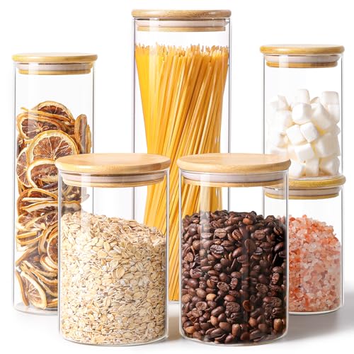 Glass Storage Jars 6 Pack (6 Count)