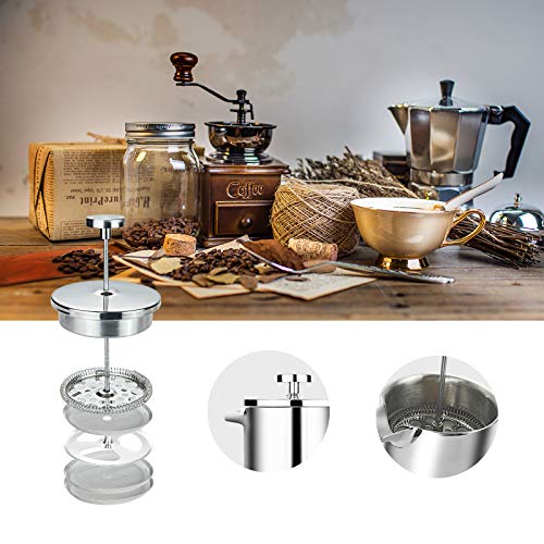 34oz French Press Coffee Maker Stainless Steel Double Wall