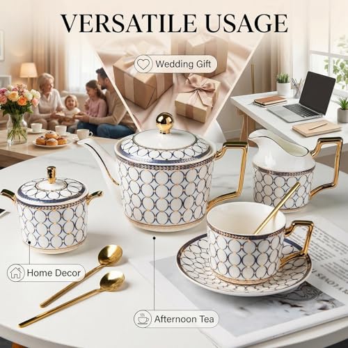 European Bone China Tea Cup Sets (12 Count)