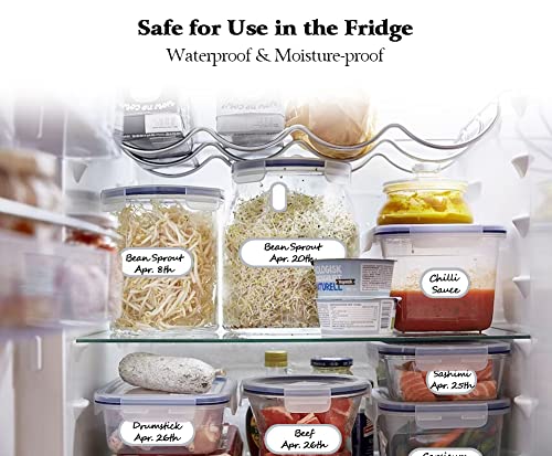 192pcs Labels for Jars Removable Waterproof Write