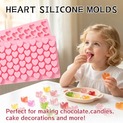 Heart Mini Silicone Gummy Molds with 1 Dropper