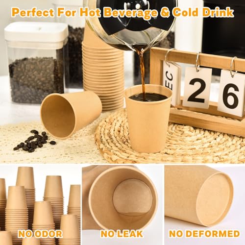 200 Pack 8 oz Kraft Paper Cups (200 Count)