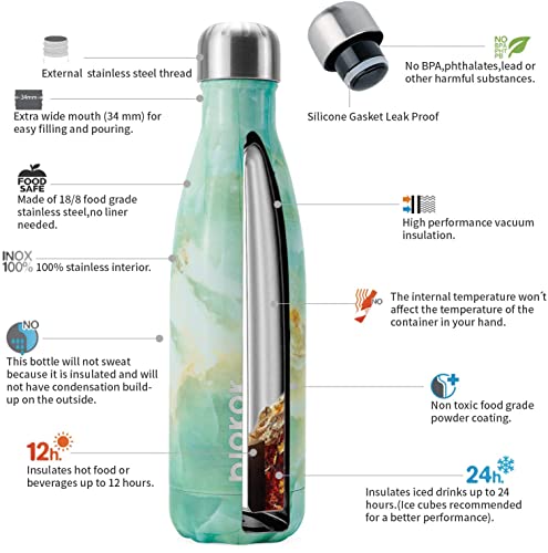 17 oz Small Insulated Water Bottle