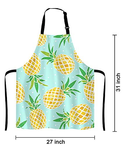 Watercolor Pineapple Apron for Women and Men