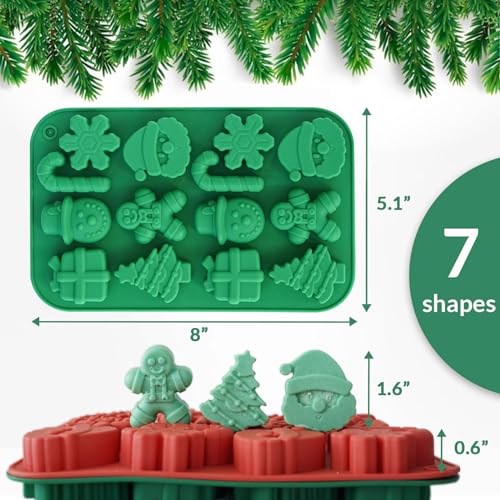 Christmas Silicone Chocolate Molds (2 Count)