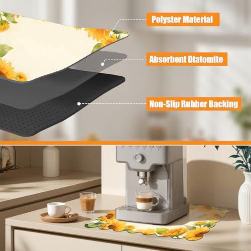 Scalloped Dish Drying Mats for Kitchen Counter