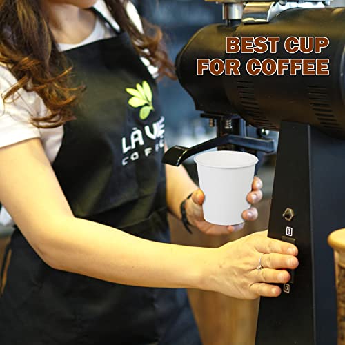 White Disposable Paper Coffee Cups with Lids (50 Count)