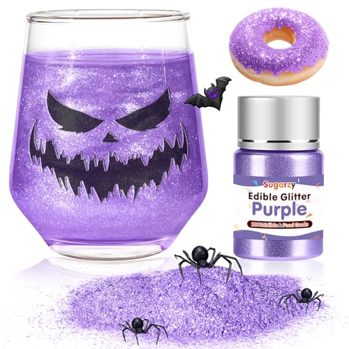 Edible Purple Glitter for Drinks